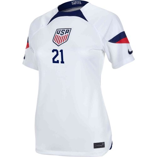2022 Womens Nike Timothy Weah USA Home Jersey