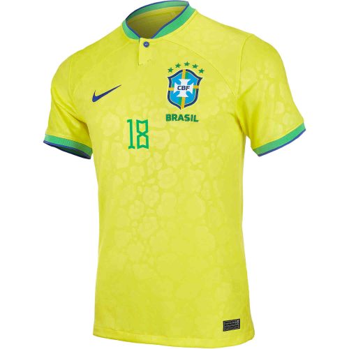 2022 Kids Nike Antony Brazil Home Jersey