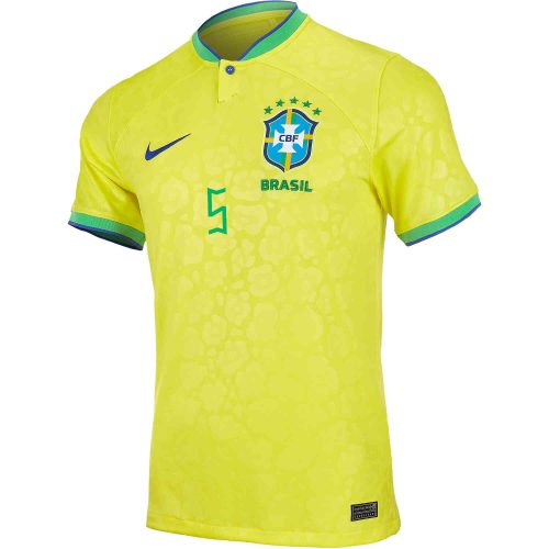 2022 Kids Nike Casemiro Brazil Home Jersey