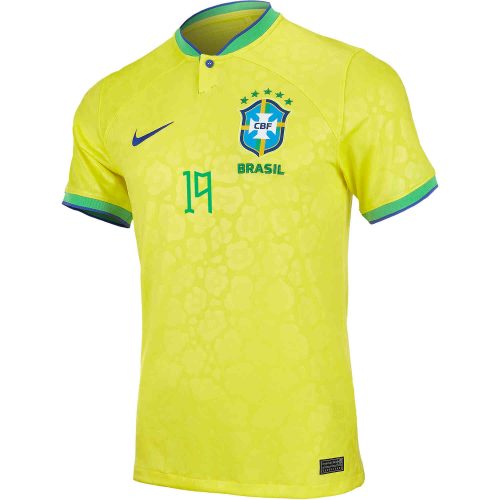 2022 Kids Nike Raphinha Brazil Home Jersey