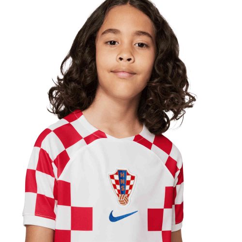 2022 Kids Nike Croatia Home Jersey