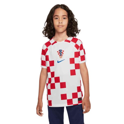 2022 Kids Nike Croatia Home Jersey