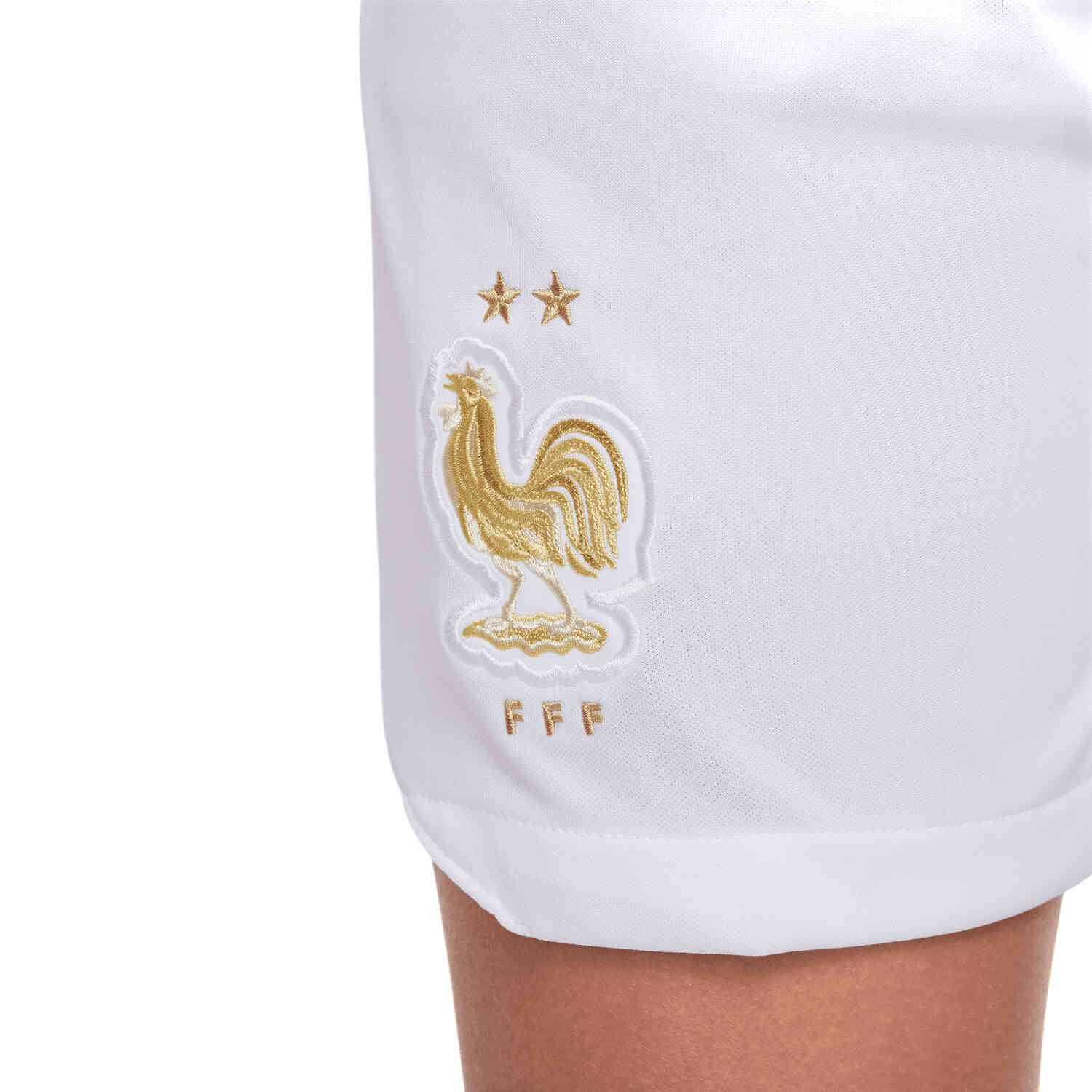 Kids Nike France Home Shorts - White/Metallic Gold - SoccerPro