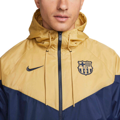 Nike Barcelona Hooded Windrunner Jacket – Club Gold/Obsidian/Sesame