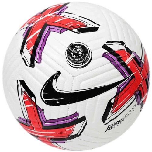 Nike Premier League Soccer Ball – White & Bright Crimson with Black