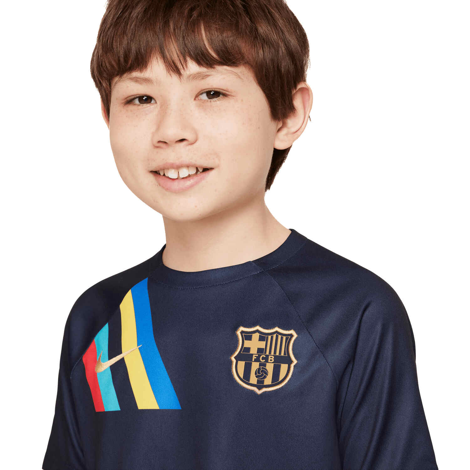 Kids Nike Barcelona Away Pre-match Top - 2022/23 - SoccerPro