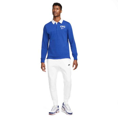 Nike Chelsea L/S Polo – Rush Blue/White