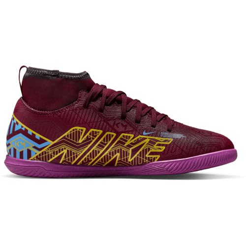 Kids Nike Mbappe Zoom Mercurial Superfly 9 Club IC – Dark Beetroot & Metallic Vivid Gold