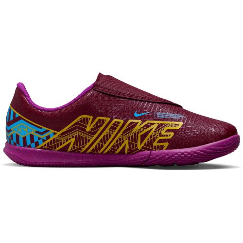 Kids Nike Velcro Mbappe Mercurial Vapor 15 Club IC – Dark Beetroot & Metallic Vivid Gold
