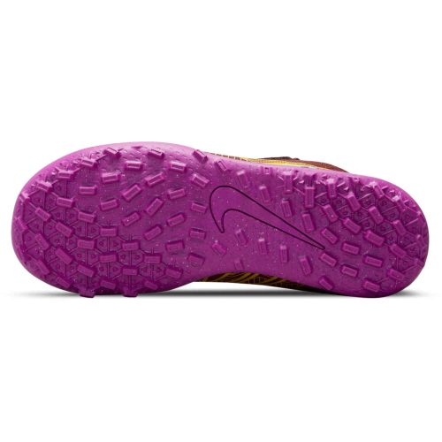 Kids Nike Velcro Mbappe Mercurial Vapor 15 Club TF – Dark Beetroot & Metallic Vivid Gold