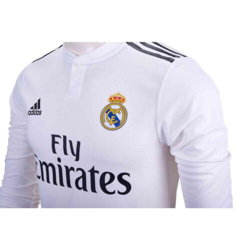 adidas Real Madrid Home Authentic L/S  Jersey 2018-19