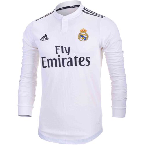 adidas Marco Asensio Real Madrid Home Authentic L/S  Jersey 2018-19