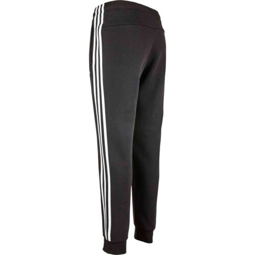 adidas Essentials Lifestyle 3-Stripes Fleece Pants – Black/White