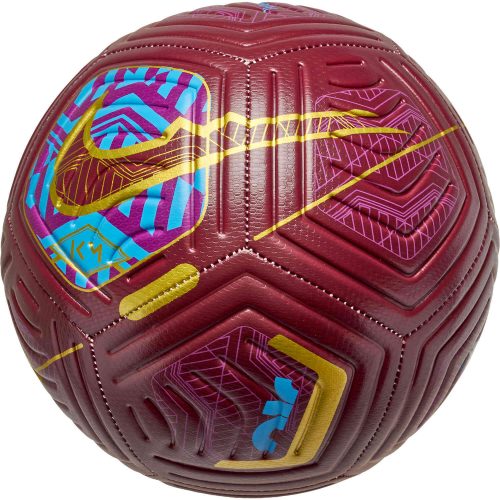 Nike Mbappe Strike Soccer Ball – Dark Beetroot & Mtlc Vivid Gold