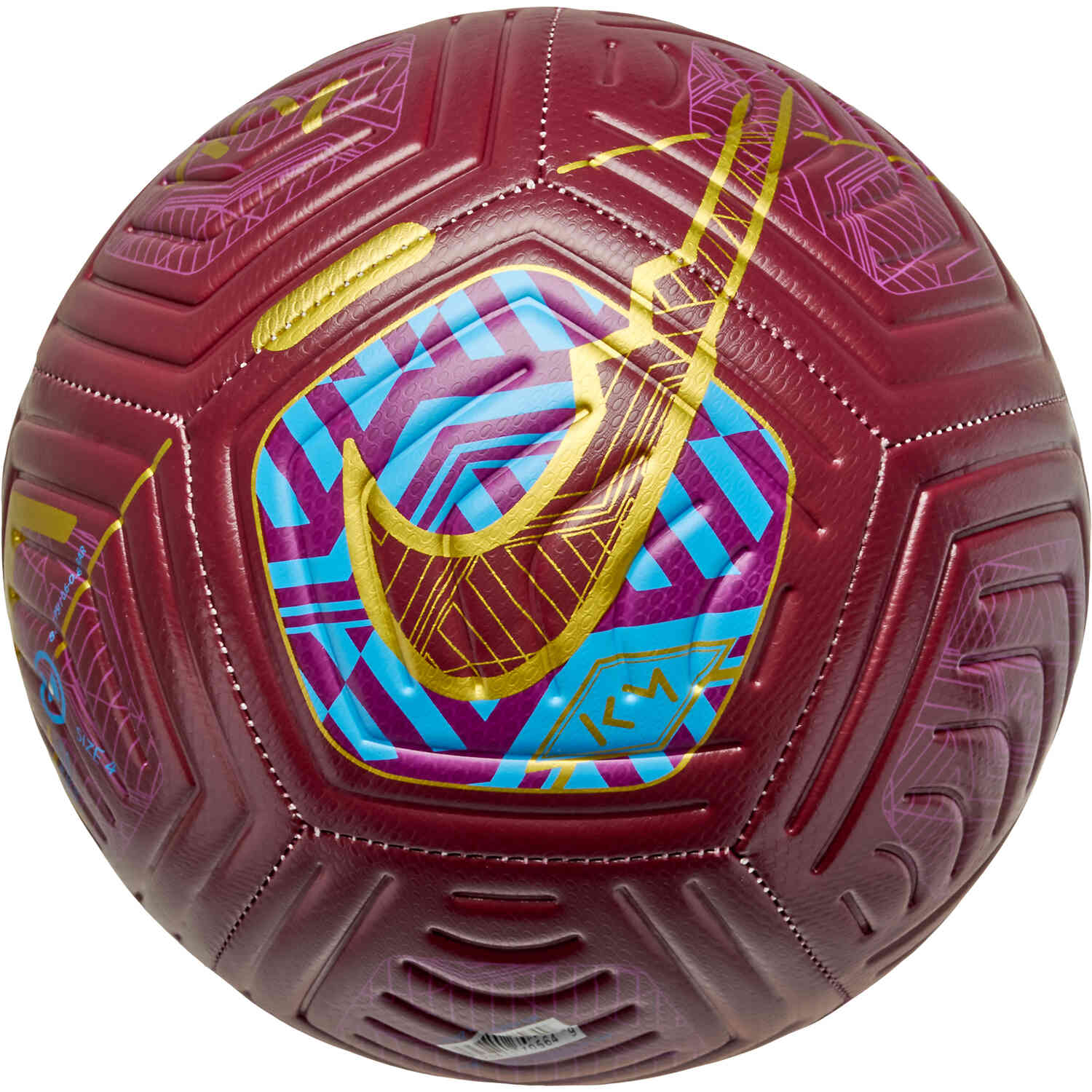 Nike Mbappe Strike Soccer Ball - Dark Beetroot & Mtlc Vivid Gold ...