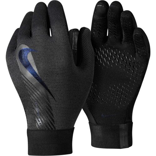Kids Nike Academy Thermafit Fieldplayer Gloves – Black & Dk Smoke Grey with Multi-Color