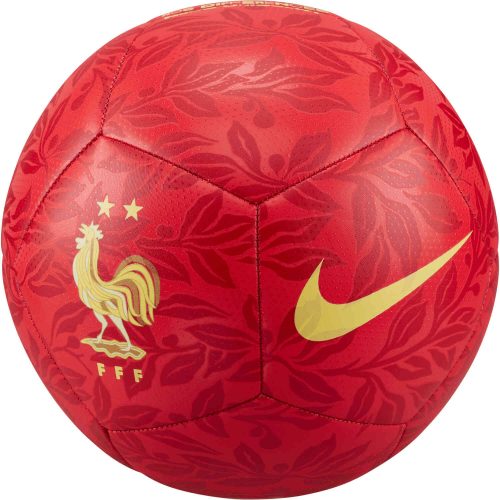 Nike France Pitch Soccer Ball – University Red & Gym Red with Saturn Gold