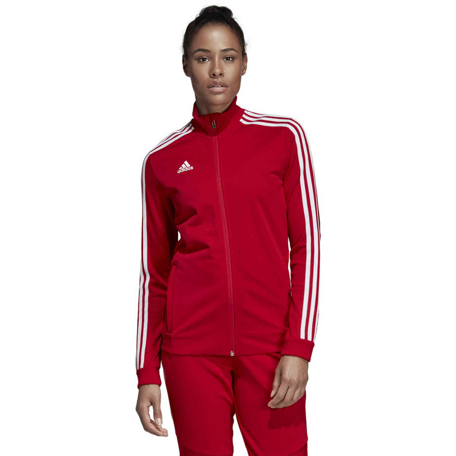 Womens adidas Tiro 19 Training Jacket - Power Red - SoccerPro