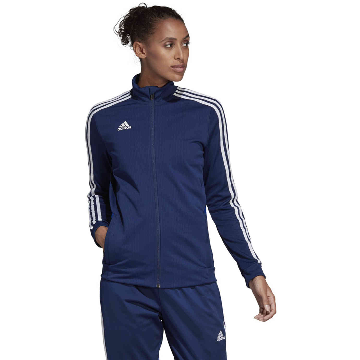 Womens adidas Tiro 19 Training Jacket - Dark Blue - SoccerPro