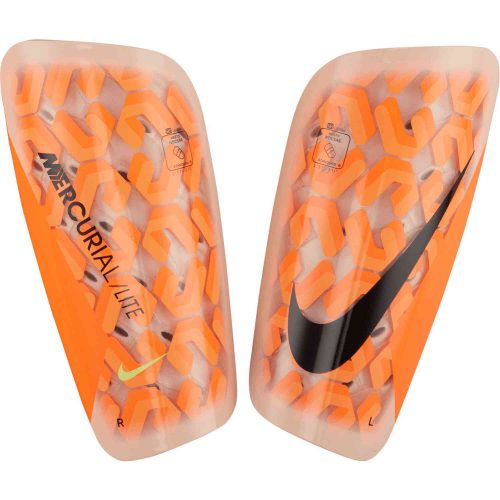 Nike Mercurial Lite Shin Guards – Atomic Orange & Total Orange with Black