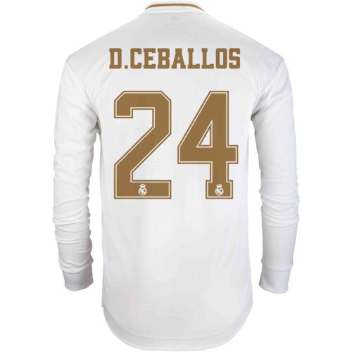 2019/20 adidas Dani Ceballos Real Madrid Home L/S Authentic Jersey