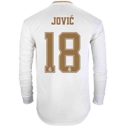 2019/20 adidas Luka Jovic Real Madrid Home L/S Authentic Jersey