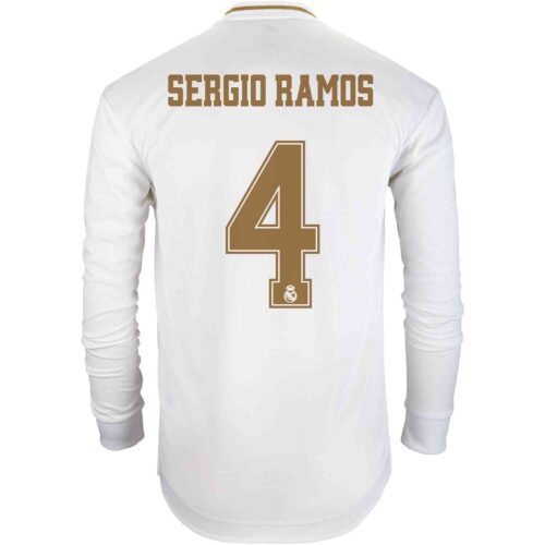 2019/20 adidas Sergio Ramos Real Madrid Home L/S Authentic Jersey