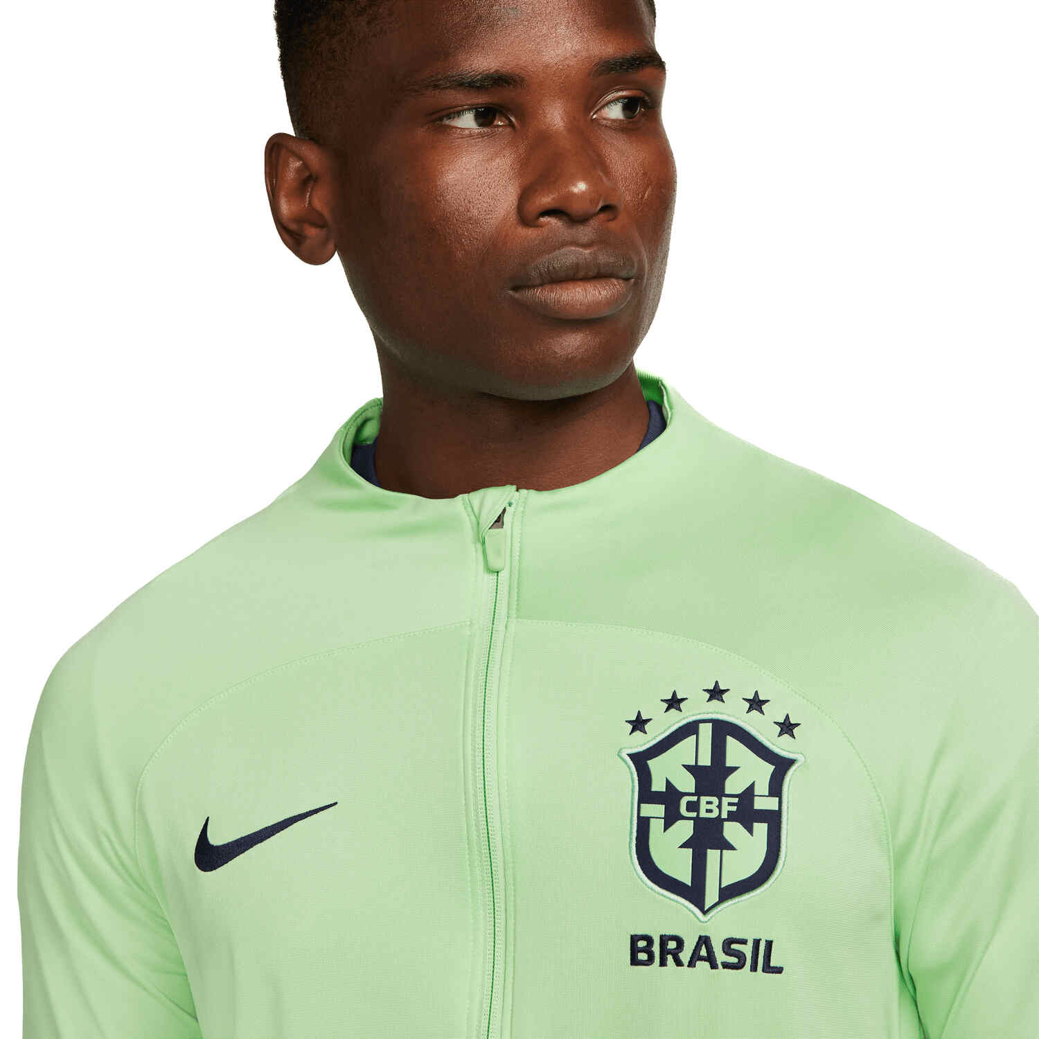 Nike Brazil Strike Track Jacket - Cucumber Calm/Blackened Blue - SoccerPro
