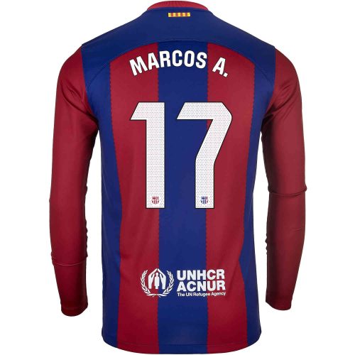 2023/24 Nike Marcos Alonso Barcelona L/S Home Jersey