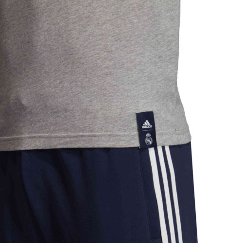 adidas Real Madrid Graphic Tee – Medium Grey Heather/Night Indigo