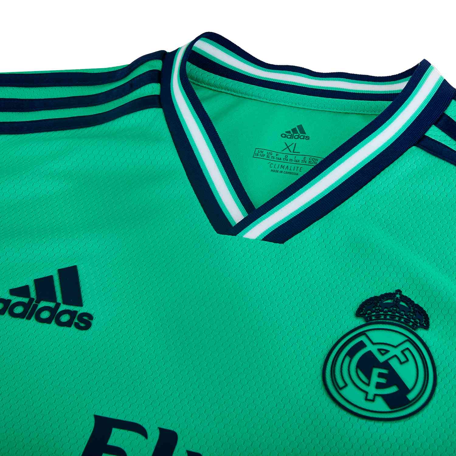 Men's adidas Karim Benzema Green Real Madrid 2019/20 Third Authentic Player  Jersey