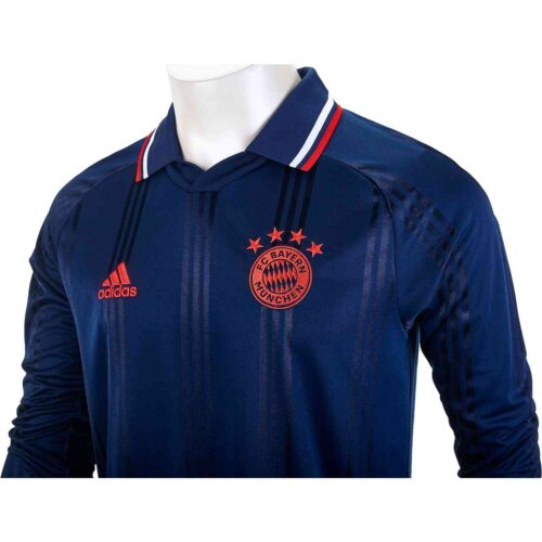 adidas Bayern Munich L/S Retro Jersey – Collegiate Navy/FCB True Red