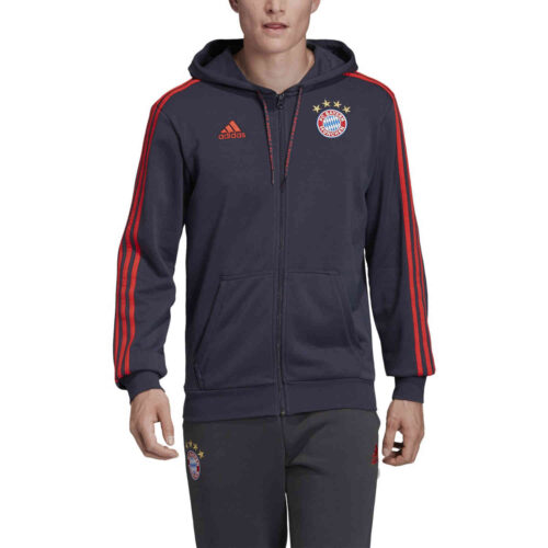 adidas Bayern Munich Full Zip Hoodie – Trace Blue