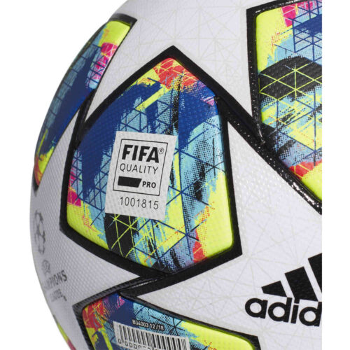 adidas UCL Finale Official Match Official Match Soccer Ball – White & Black with Hi-Res Red with Silver Metallic