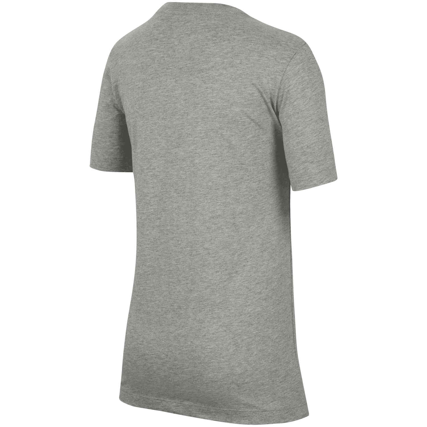 Kids Nike Barcelona Boxy Lifestyle Tee - Dk Grey Heather - SoccerPro