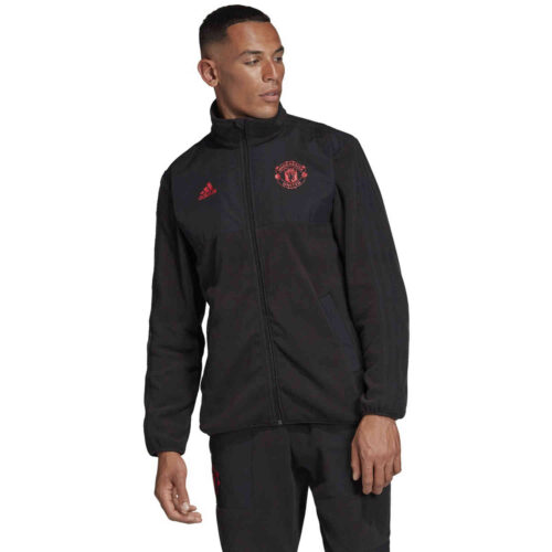 adidas Manchester United Fleece Jacket – Black