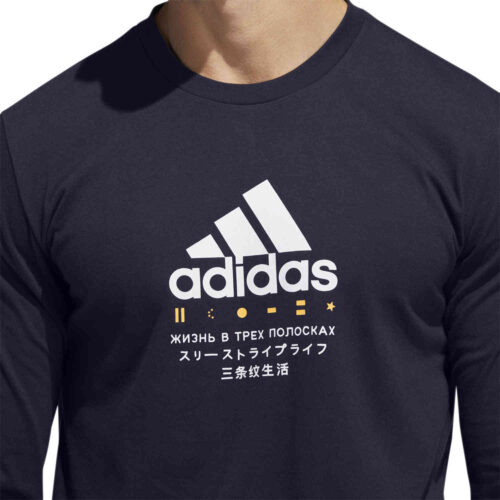 adidas Lifestyle L/S Graphic Tee – Legend Ink