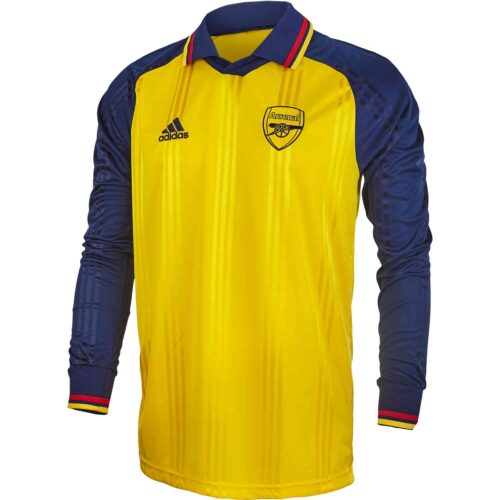 adidas Arsenal L/S Retro Jersey – Equipment Yellow/Collegiate Navy