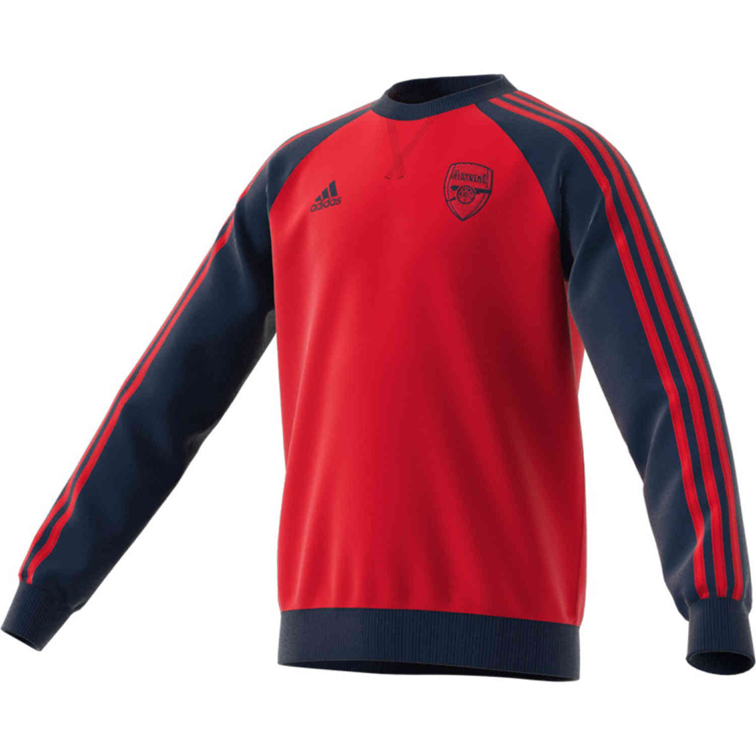 Kids adidas Arsenal Crew Sweatshirt - Scarlet/Collegiate Navy -