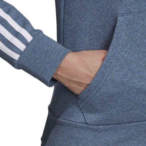 Womens adidas Essentials Lifestyle 3-Stripes Full-zip Fleece Hoodie – Tech Ink Mel