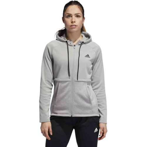 Womens adidas Team Issue Lifestyle Full-zip Hoodie – MGH Solid Grey
