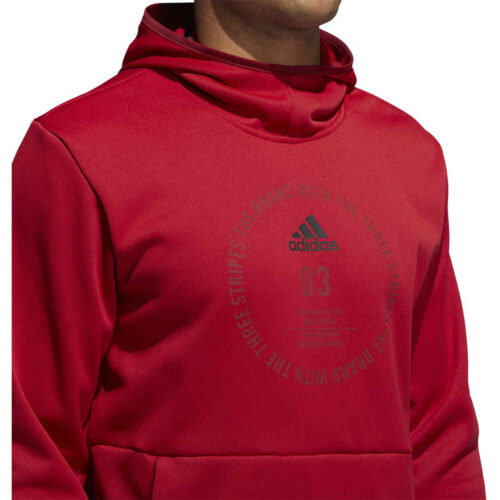 adidas Team Issue Lifestyle Badge of Sport Hoodie – Active Maroon/Black