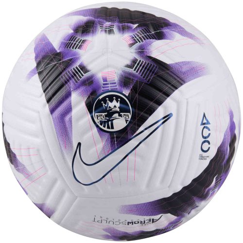 Nike EPL Flight Soccer Ball – White & Fierce Purple with White