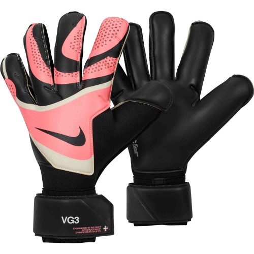 Nike Grip Goalkeeper Elite Goalkeeper Gloves – Black & Sunset Pulse with Black