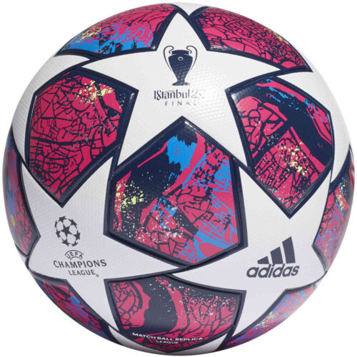 adidas Finale Istanbul League Soccer Ball – White & Pantone with Collegiate Royal
