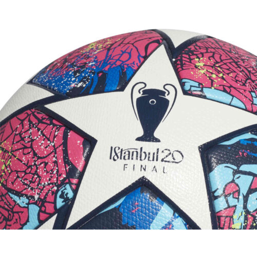 adidas Finale Istanbul Competition Match Soccer Ball – White & Pantone with Collegiate Royal