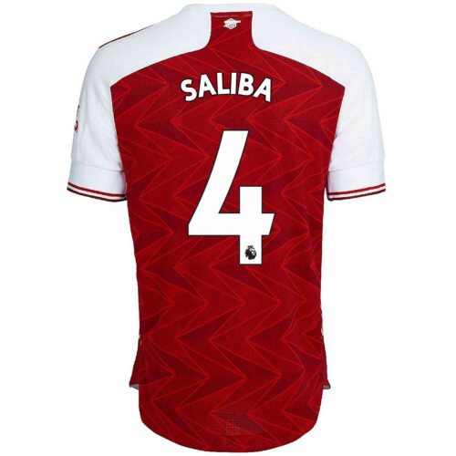 2020/21 adidas Willian Saliba Arsenal Home Authentic Jersey