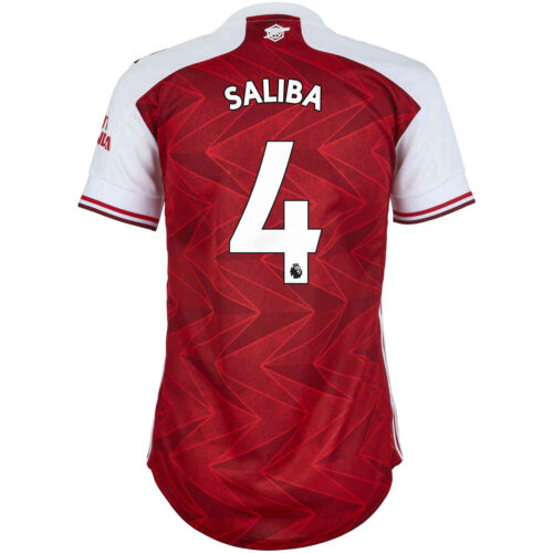 2020/21 Womens adidas Willian Saliba Arsenal Home Jersey
