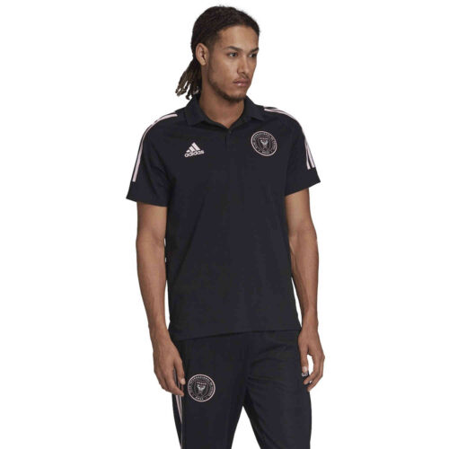 adidas Inter Miami Polo – Black/Clear Pink