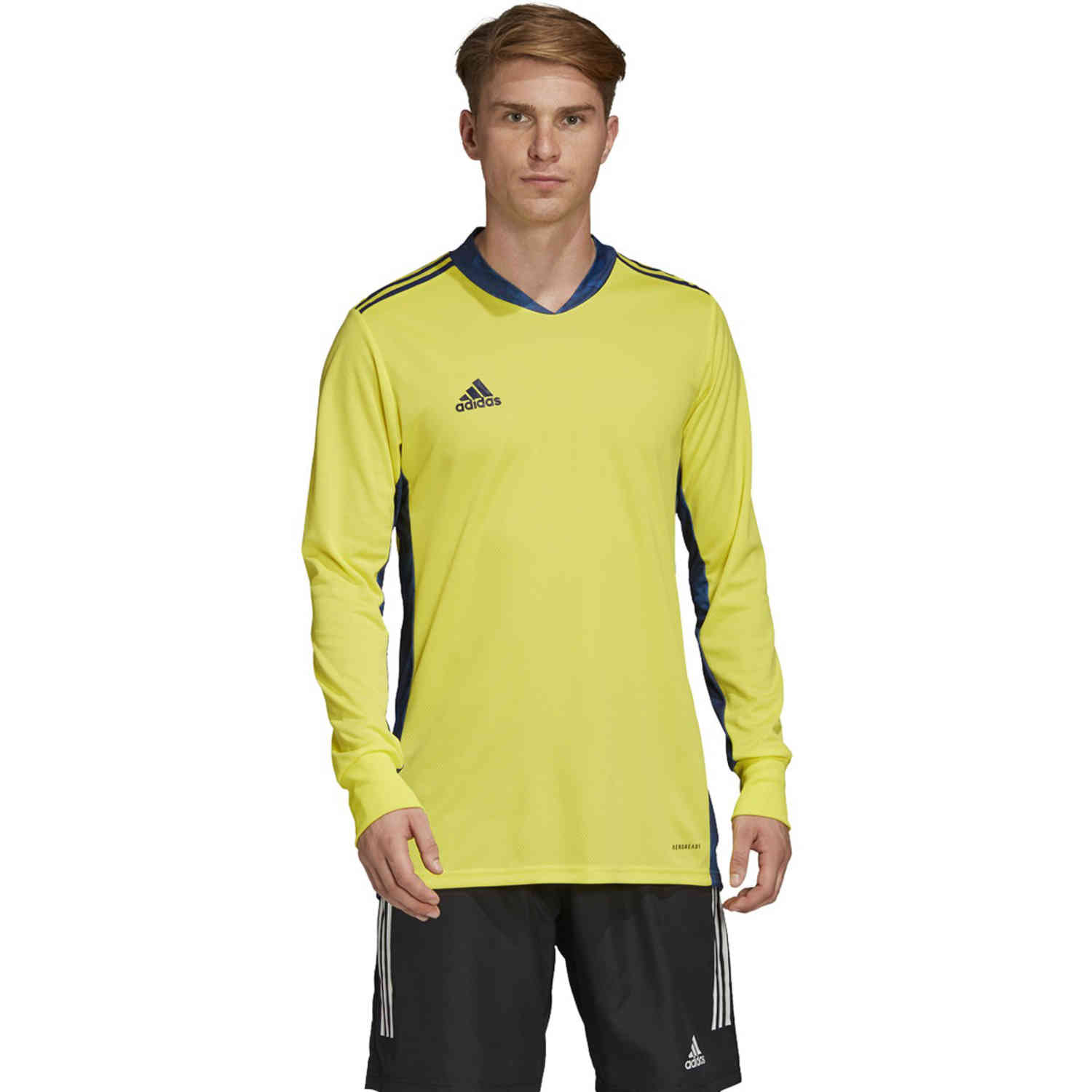 adidas adipro 20 L/S Goalkeeper Jersey - Shock Yellow/Team Navy ...